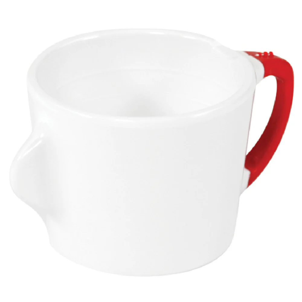 BauscherHepp T3810R 6-3/4 Oz Cup with Sensory Handles White Melamine