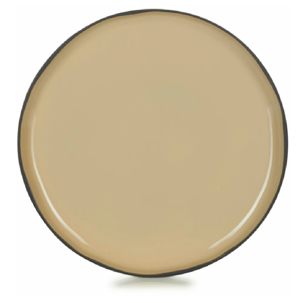 Revol 652797 8-1/4 Inch Dessert Plate Porcelain Round Low Profile Nutmeg