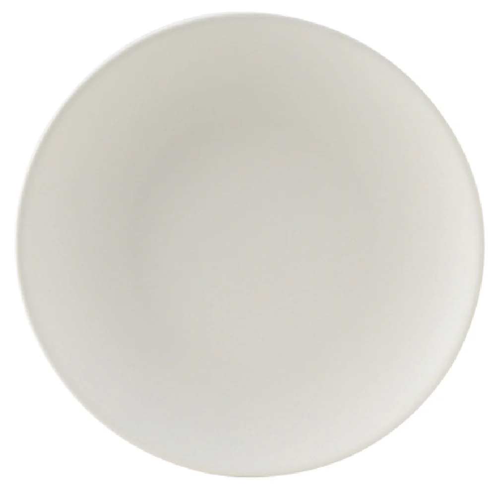 Tuxton VWA-090 9 Inch Round Coupe Plate Lead-Free Porcelain Matte White Tuxton VWA-090 9 Inch Round Coupe Plate Lead-Free Porcelain Matte White