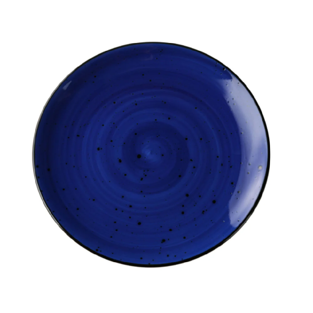 Yanco LY-1110BU 10-1/4 Inch Coupe Plate Dishwasher Oven Microwave Safe Porcelain Blue Yanco LY-1110BU 10-1/4 Inch Coupe Plate Dishwasher Oven Microwave Safe Porcelain Blue