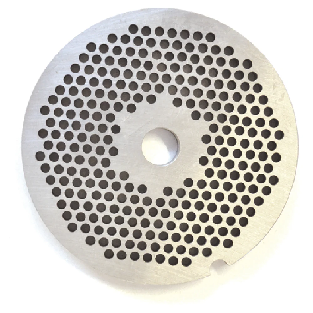 Omcan 11227 #32 1/8 Inch Hubless Meat Grinder Plate Hard Stainless Steel Omcan 11227 #32 1/8 Inch Hubless Meat Grinder Plate Hard Stainless Steel