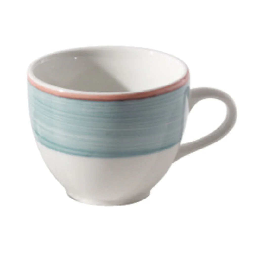 Tableware Solutions USA 51COBLU032 7 Oz. Elegant Tea Cup Tall Ceramic Blue