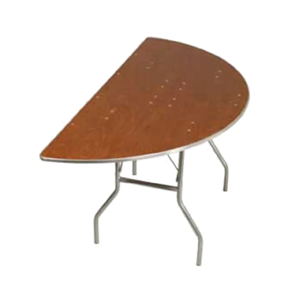 Forbes Industries HOSC30 30 Inch Diameter Folding Table Half-round Plywood and Aluminum Edge Forbes Industries HOSC30 30 Inch Diameter Folding Table Half-round Plywood and Aluminum Edge