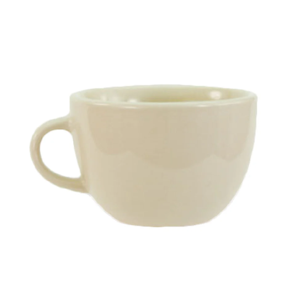 Crestware RE11 7 Oz Cup Low Rolled Edge Vitrified Ceramic Dover White