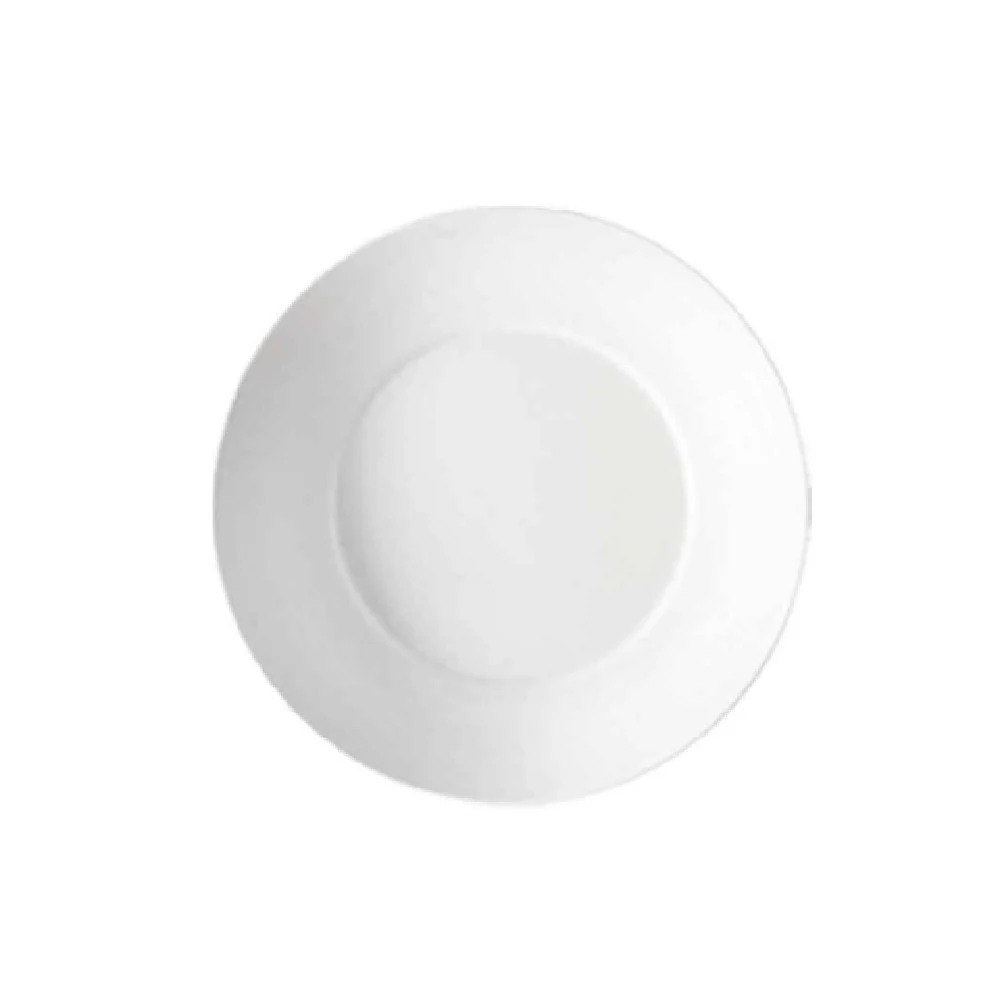 CAC China R-SP16-P 10-1/2 Inch RCN Specialty Plate Porcelain Round with Wide Rim CAC China R-SP16-P 10-1/2 Inch RCN Specialty Plate Porcelain Round with Wide Rim