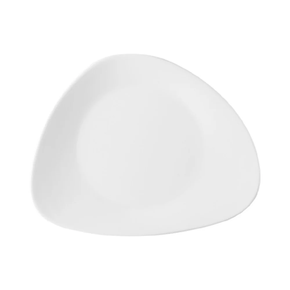 CAC China XKDA-R16T-W 10-3/8 Inch Triangular Plate Matte White 2 Dozen Cases CAC China XKDA-R16T-W 10-3/8 Inch Triangular Plate Matte White 2 Dozen Cases