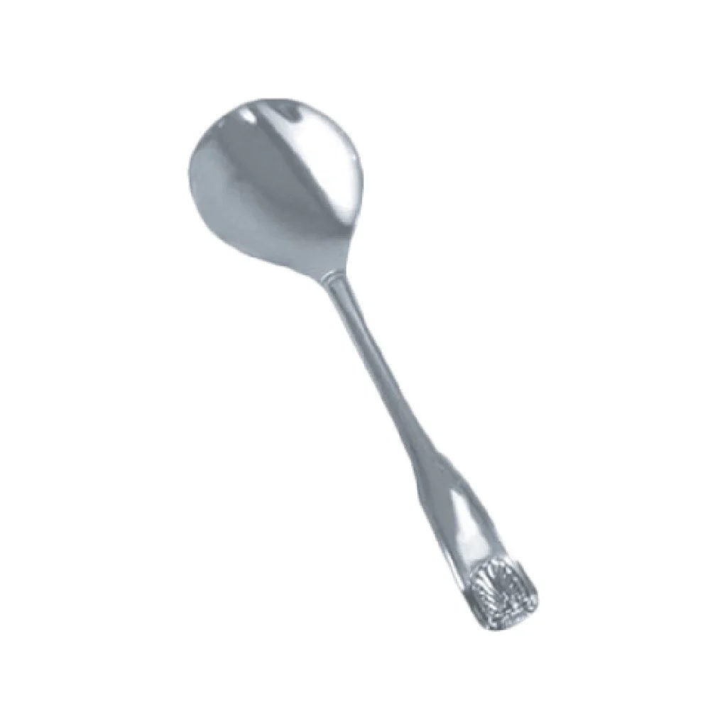Thunder Group SLSS003 6.22 Inch Bouillon Spoon Sea Shell Mirror Finish Stainless Steel