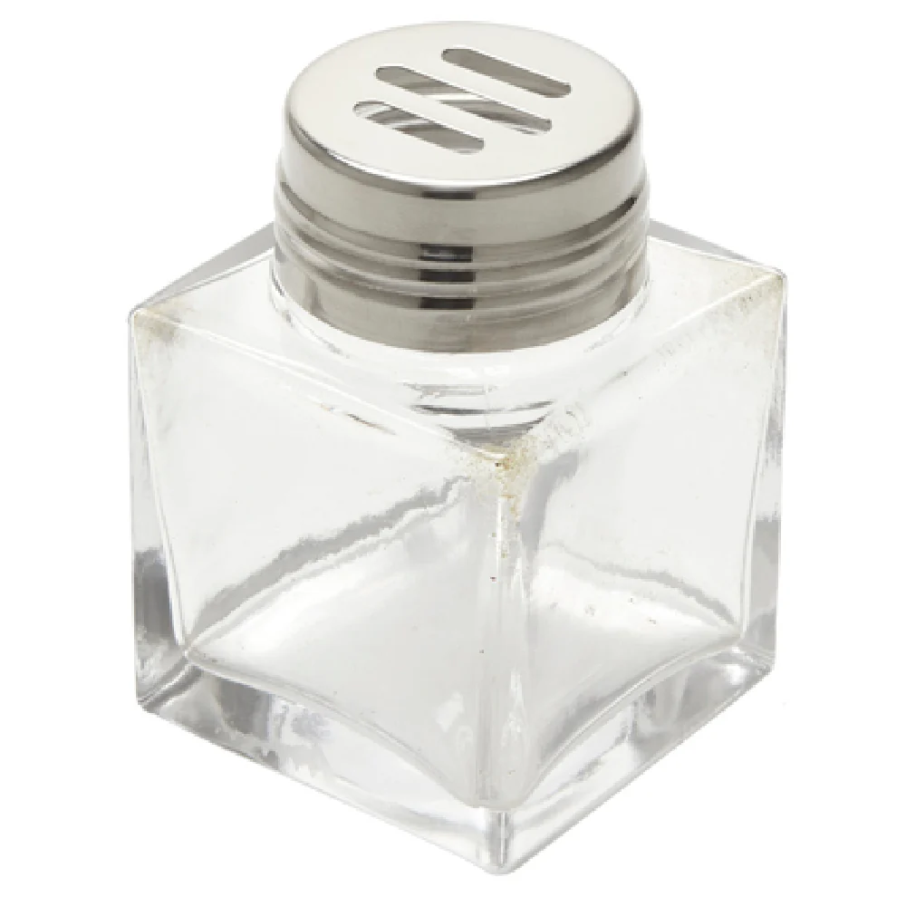American Metalcraft GSS6 6 Oz Shaker Square Stainless Steel and Glass with Slotted Top
