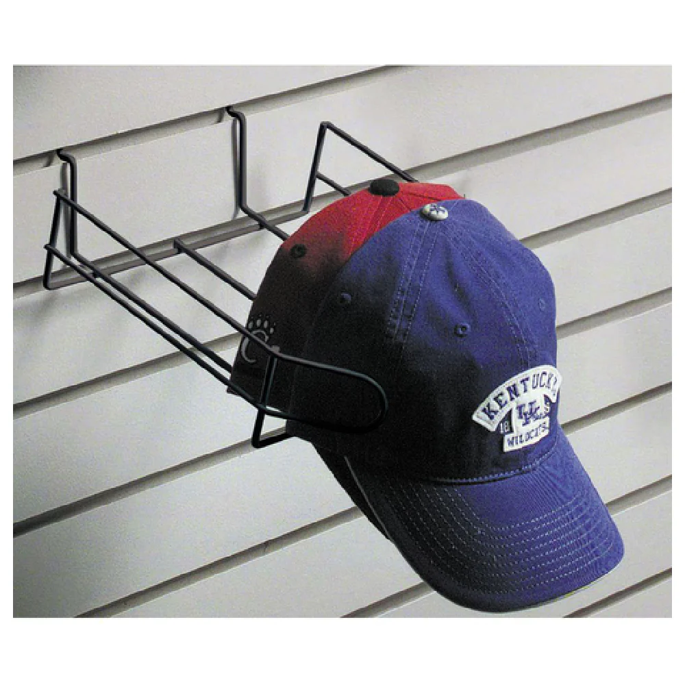 Hubert 57917 Slatwall Hat/Cap Display Rack Holds 10-caps 8-1/2