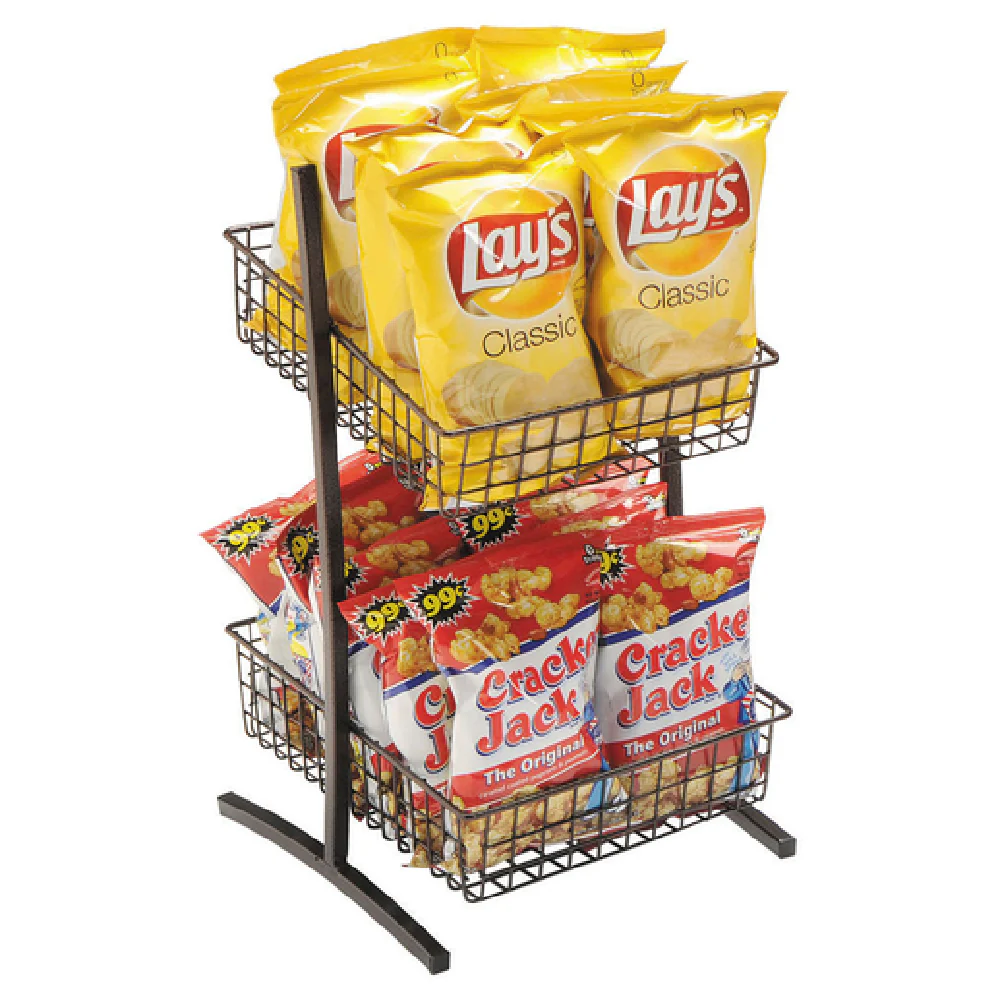 Hubert 65562 Basket Display Stand 2-tier 10-3/4