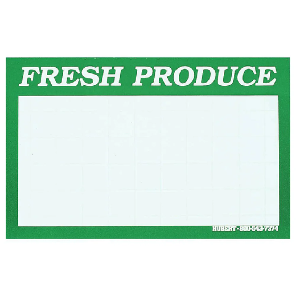 Hubert 78243 Sign Card Hubert 78243 Sign Card