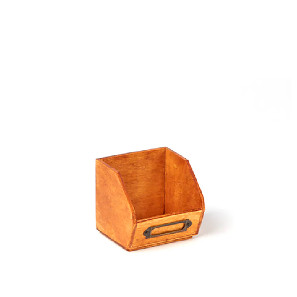 American Metalcraft PWB3 3-5/8 Inch Caddy Poplar Wood Condiment Holder 1 Compartment