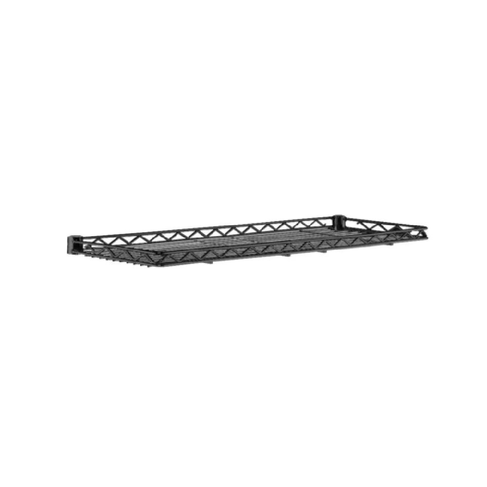 Metro 1230CSNBL 30 Inch Wire Cantilever Shelf Black Epoxy Coated with Retaining Edge Metro 1230CSNBL 30 Inch Wire Cantilever Shelf Black Epoxy Coated with Retaining Edge