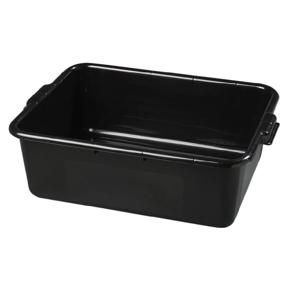 Carlisle 44011SKD03 20 Inch Comfort Curve Bus Box to Store Supplies Black Polyethylene