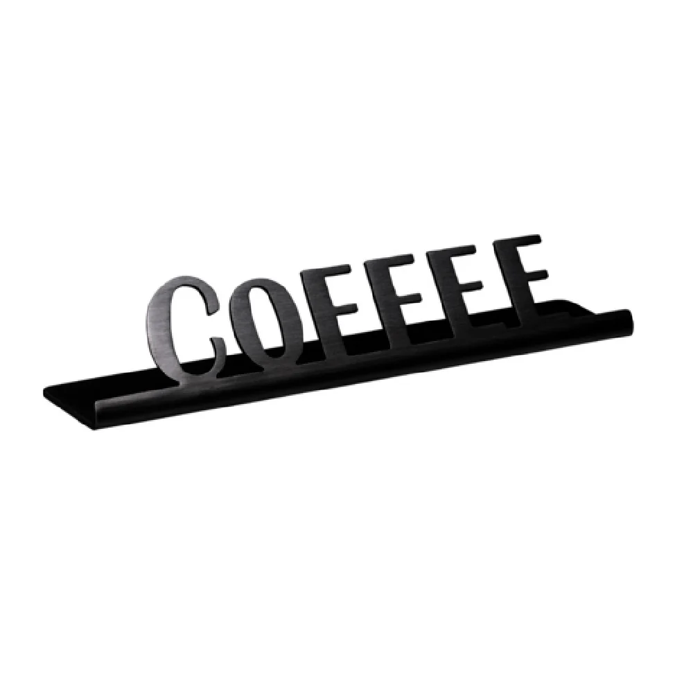 Service Ideas 1C-ST-COFFEE-SIGN-BX 4-1/2 Inch Table Sign Laser-Cut Stainless Steel Black Onyx Coffee Service Ideas 1C-ST-COFFEE-SIGN-BX 4-1/2 Inch Table Sign Laser-Cut Stainless Steel Black Onyx Coffee