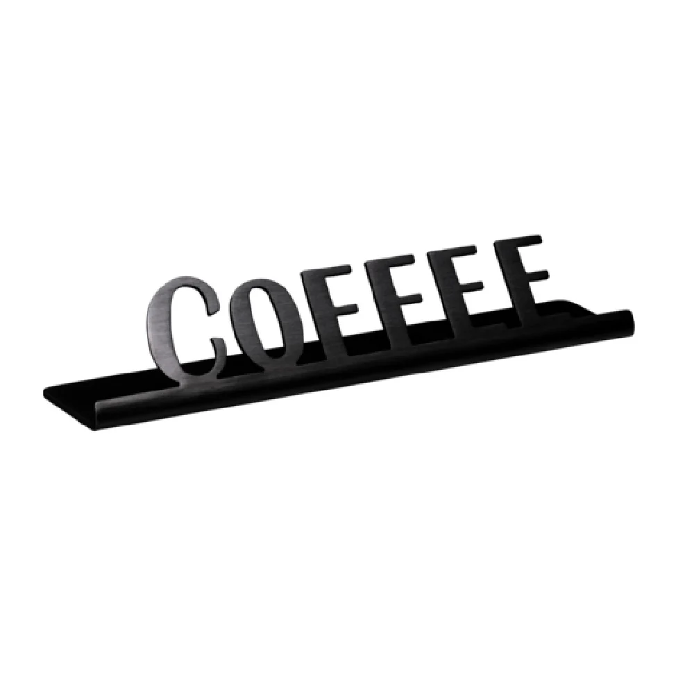 Service Ideas 1C-ST-COFFEE-SIGN-BX 4-1/2 Inch Table Sign Laser-Cut Stainless Steel Black Onyx Coffee Service Ideas 1C-ST-COFFEE-SIGN-BX 4-1/2 Inch Table Sign Laser-Cut Stainless Steel Black Onyx Coffee