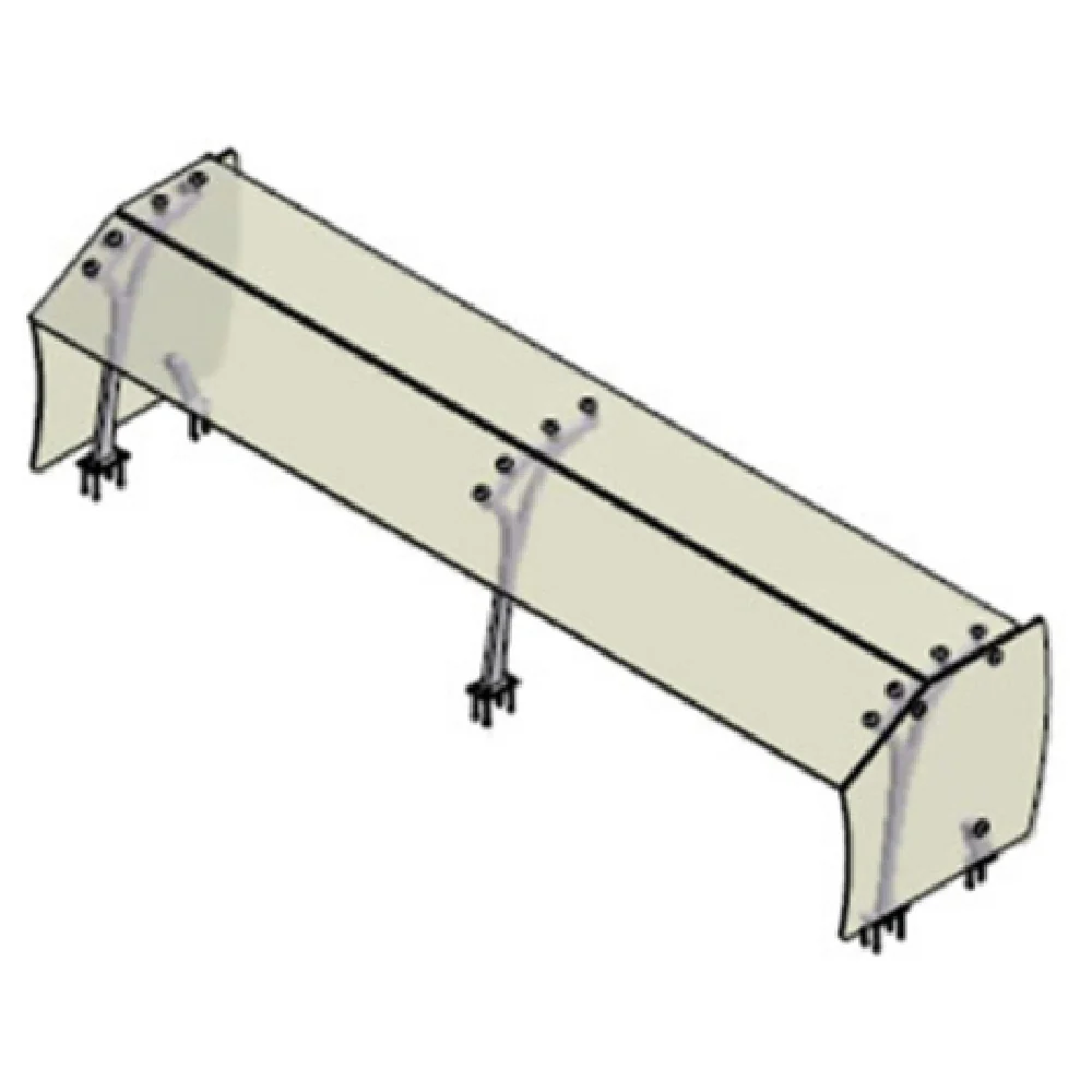Atlas Metal VGG7-6 90-1/4 Inch Sneeze Guard with 8-1/2 Inch Top Shelf and 2 End Glass Panels Atlas Metal VGG7-6 90-1/4 Inch Sneeze Guard with 8-1/2 Inch Top Shelf and 2 End Glass Panels