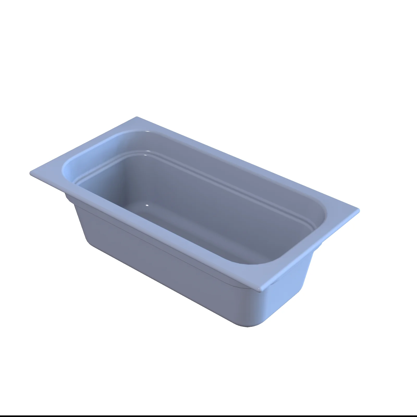 Tablecraft CW350PB 2-1/2 Qt Food Pan Cold Holding Aluminum Pigeon Blue Finish