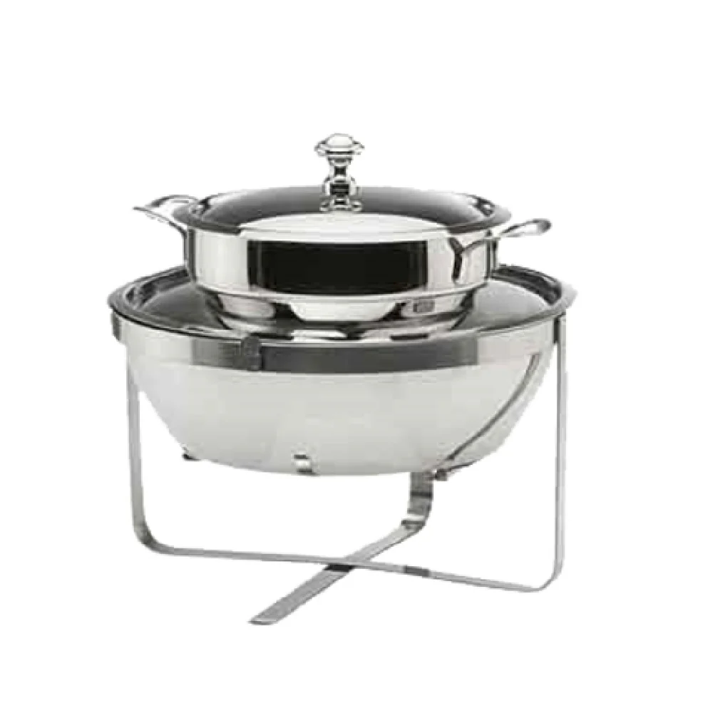 BauscherHepp 12.5599.2120 317 Oz Soup Marmite with Lid and Burner Holder Stainless Steel