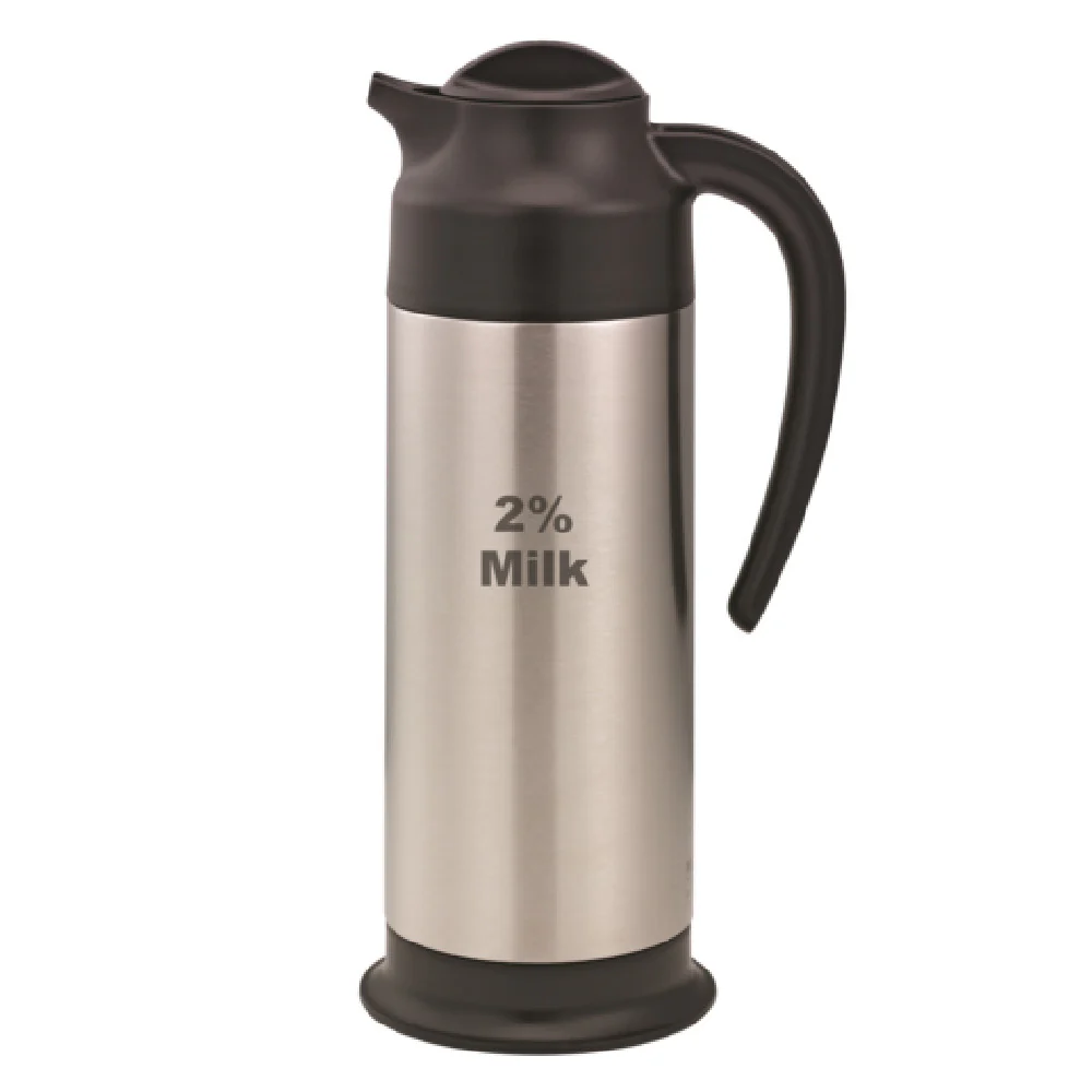 Service Ideas SSN1002PCTET 4-1/2 Inch 33.8 Oz Vacuum Creamer with 2% Milk Label Stainless Steel Service Ideas SSN1002PCTET 4-1/2 Inch 33.8 Oz Vacuum Creamer with 2% Milk Label Stainless Steel
