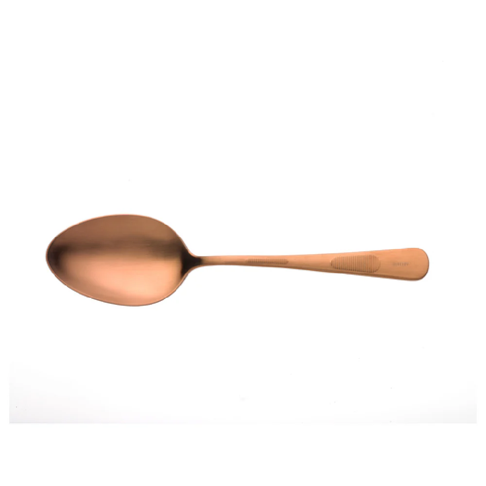 Mercer Culinary M35138RG 1-1/3 Oz Plating Spoon with Deep Well Bowl Rose Gold Satin Finish Stainless Steel Mercer Culinary M35138RG 1-1/3 Oz Plating Spoon with Deep Well Bowl Rose Gold Satin Finish Stainless Steel