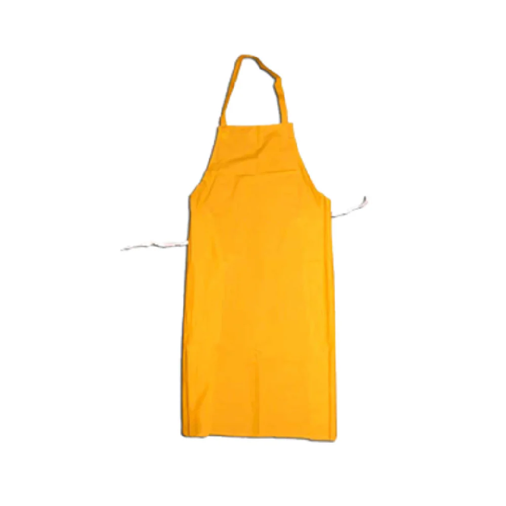 Omcan 13580 35 Inch Produce Apron Vinyl Yellow Commercial Bib Apron Omcan 13580 35 Inch Produce Apron Vinyl Yellow Commercial Bib Apron