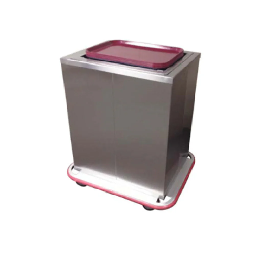 Carter Hoffmann ETD1418 27 Inch Enclosed Tray Dispenser with Adjustable Caster All Stainless Steel Exterior