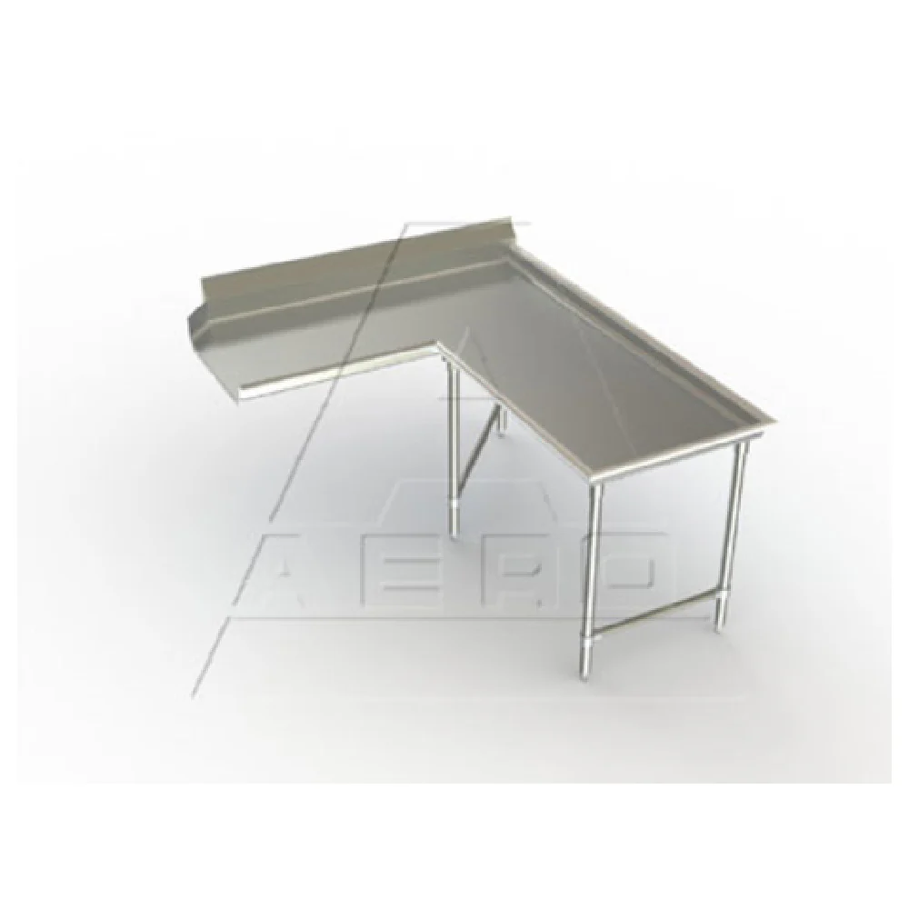 AERO Manufacturing 2CDI-R-84 60 Inch Clean Dishtable Island Design Stainless Steel