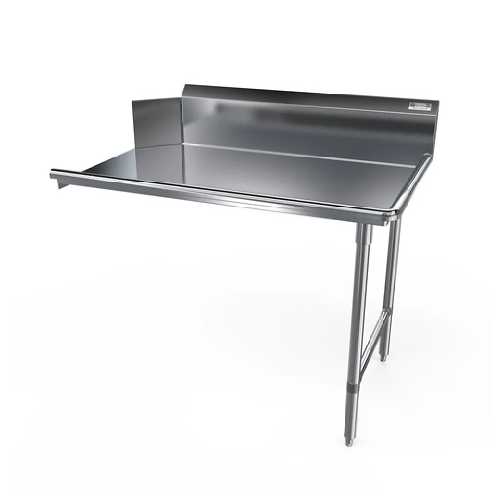 NBR Equipment CDT-60R-16 60 Inch Premium Dishtable with 10 Inch Backsplash Stainless Steel