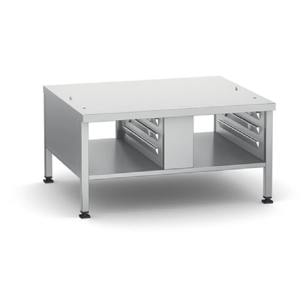 Rational 60.31.208 Low Stand II Stationary Oven Stand Stainless Steel with Supporting Rails Rational 60.31.208 Low Stand II Stationary Oven Stand Stainless Steel with Supporting Rails