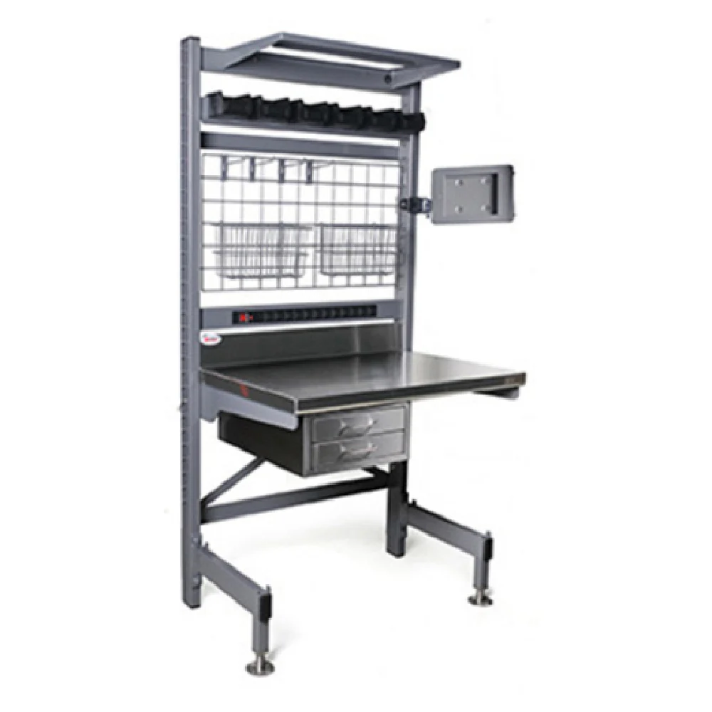 Eagle Q3036V76-MS 36 Inch Manager's Station with 14 Gauge Stainless Steel Top and Backsplash Eagle Q3036V76-MS 36 Inch Manager's Station with 14 Gauge Stainless Steel Top and Backsplash