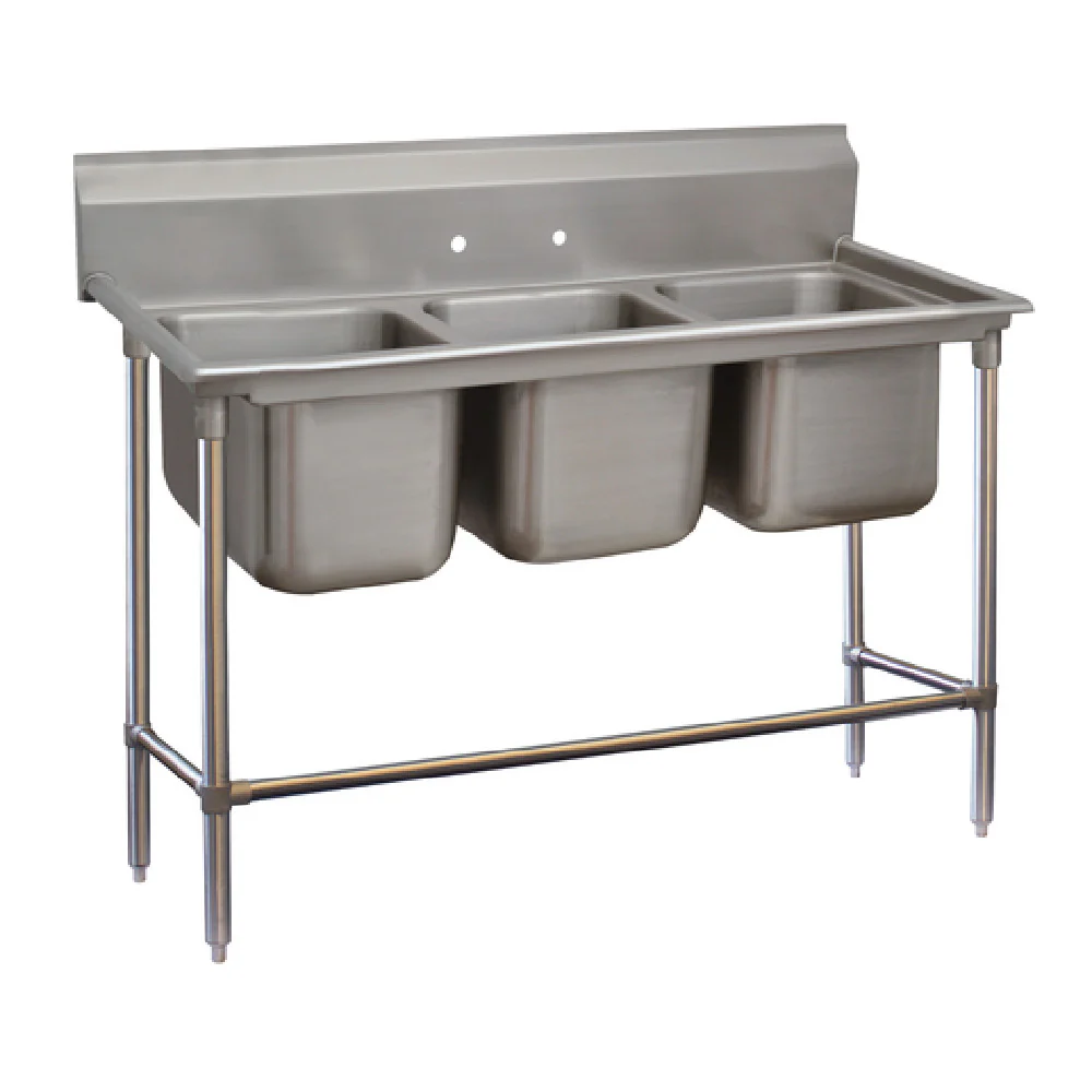 Advance Tabco 94-3-54 20 Inch Compartment Sink 14 Gauge Stainless Steel with 11 Inch Splash