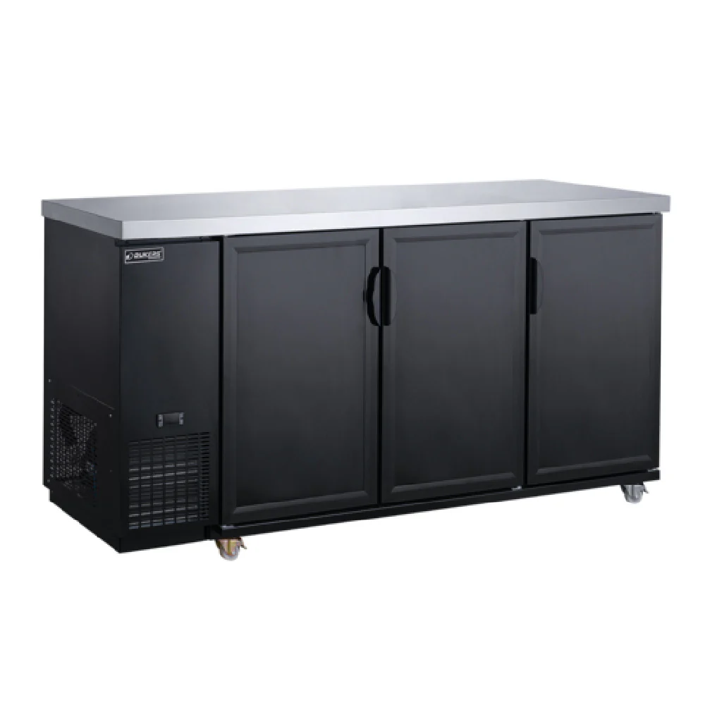 DBB72-M3 70 Inch Refrigerated Back Bar Cooler with Three Sections Stainless Steel