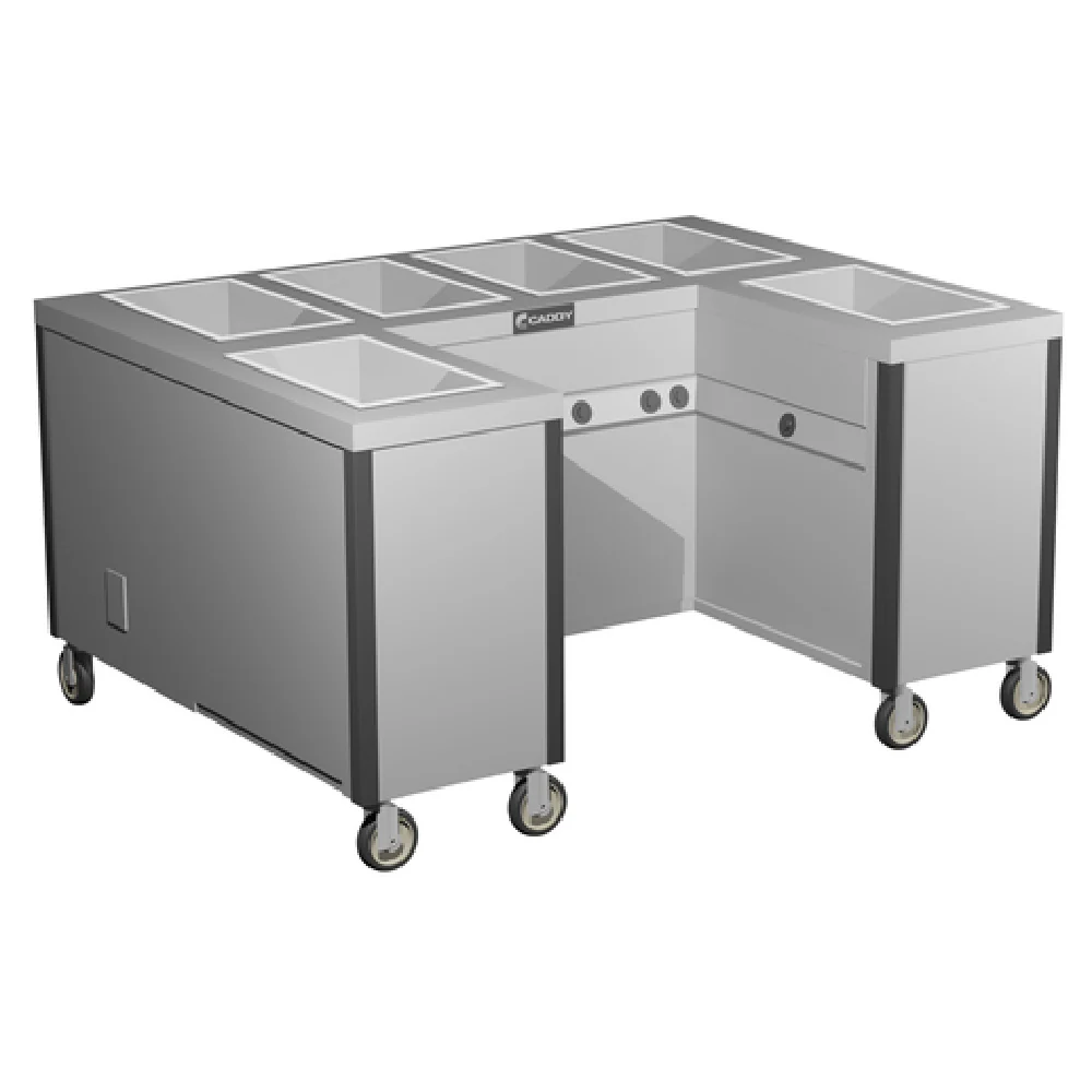 Caddy TF-626-U 67 to 72 Inch Electric Hot Food Caddy with Six Wells Stainless Steel