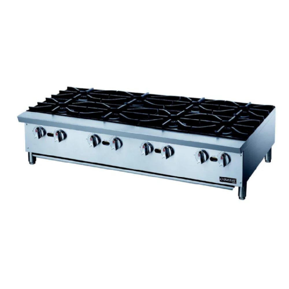 Dukers Appliance Co. USA Ltd. DCHPA48 48 Inch Gas Hotplate with 8 Burners 256000 BTU