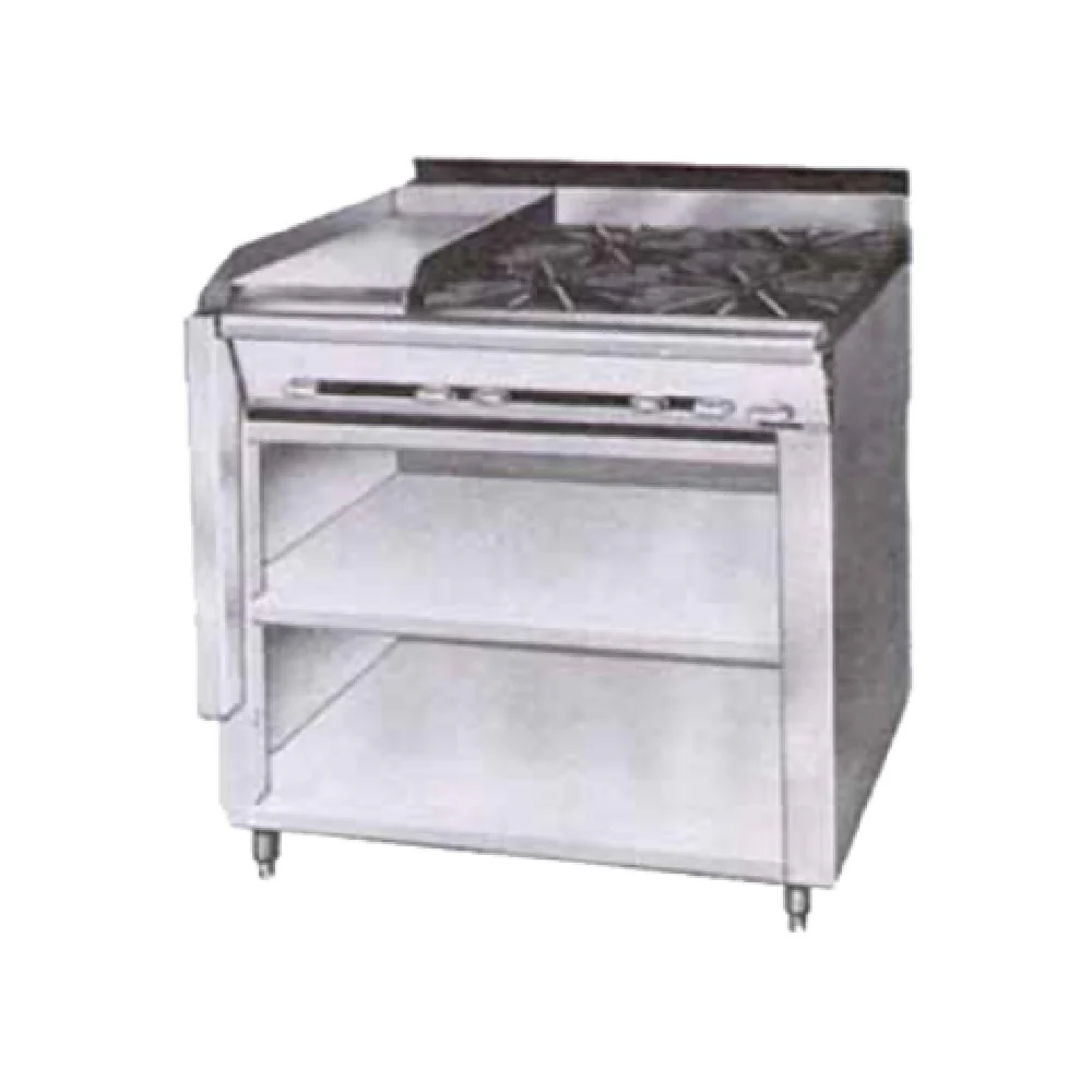 Montague Company 36-6 Gas Range 36 Inch with 12 Inch Griddle and 4 Burners 135000 BTU Montague Company 36-6 Gas Range 36 Inch with 12 Inch Griddle and 4 Burners 135000 BTU