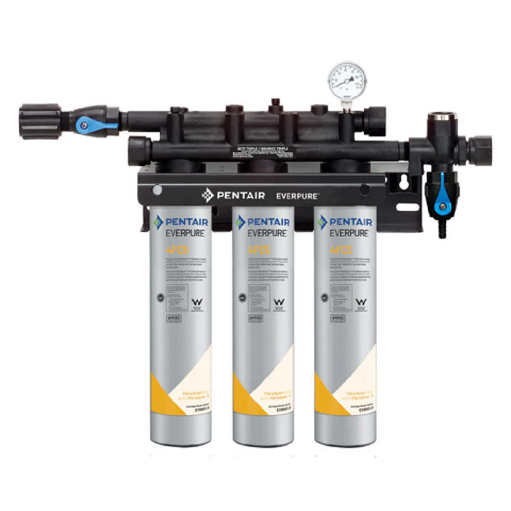 Everpure QC7I TRIPLE 4FC5 21 Inch Water Filtration System with 3 Fibredyne Carbon Blocks Everpure QC7I TRIPLE 4FC5 21 Inch Water Filtration System with 3 Fibredyne Carbon Blocks