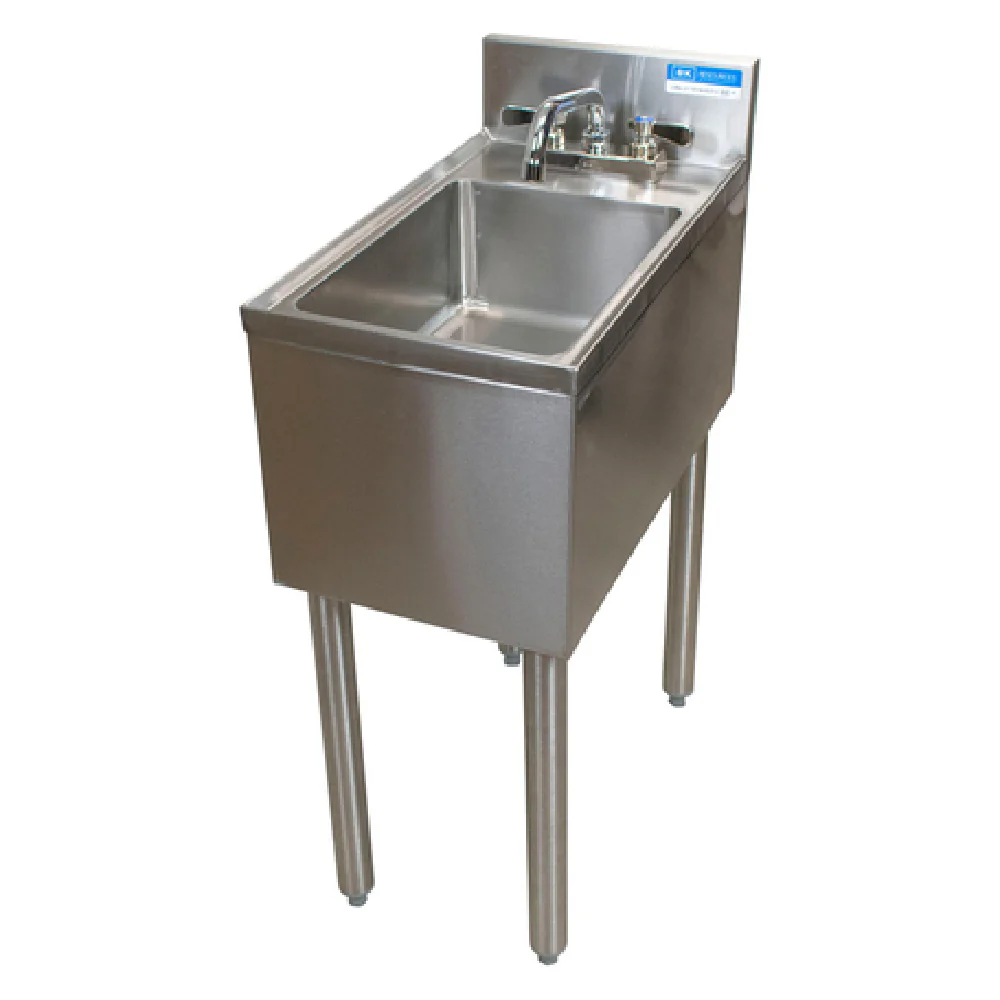 BK Resources UB4-21-1014HSS12-P-G 12 Inch Underbar Dump Sink with Faucet Stainless Steel