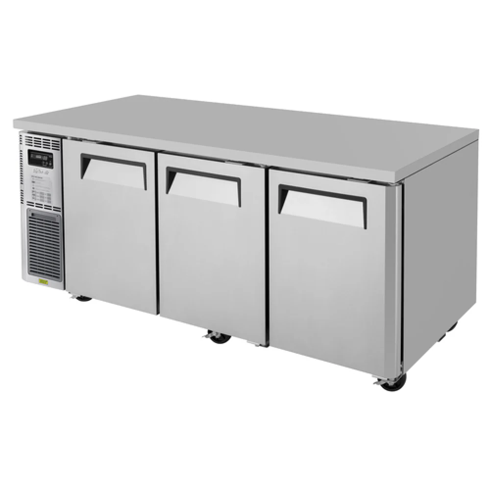 Turbo Air JUR-72-N6 70 Inch Undercounter Refrigerator 17.2 cu ft 3 Section Stainless Steel with LED Lighting Turbo Air JUR-72-N6 70 Inch Undercounter Refrigerator 17.2 cu ft 3 Section Stainless Steel with LED Lighting