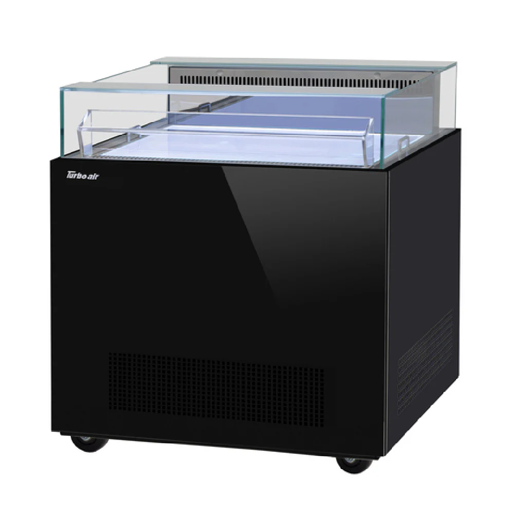 Turbo Air TOS-30NN-W(B) 30-1/4 Inch Open Display Cheese Merchandiser and Self-Cleaning Condenser