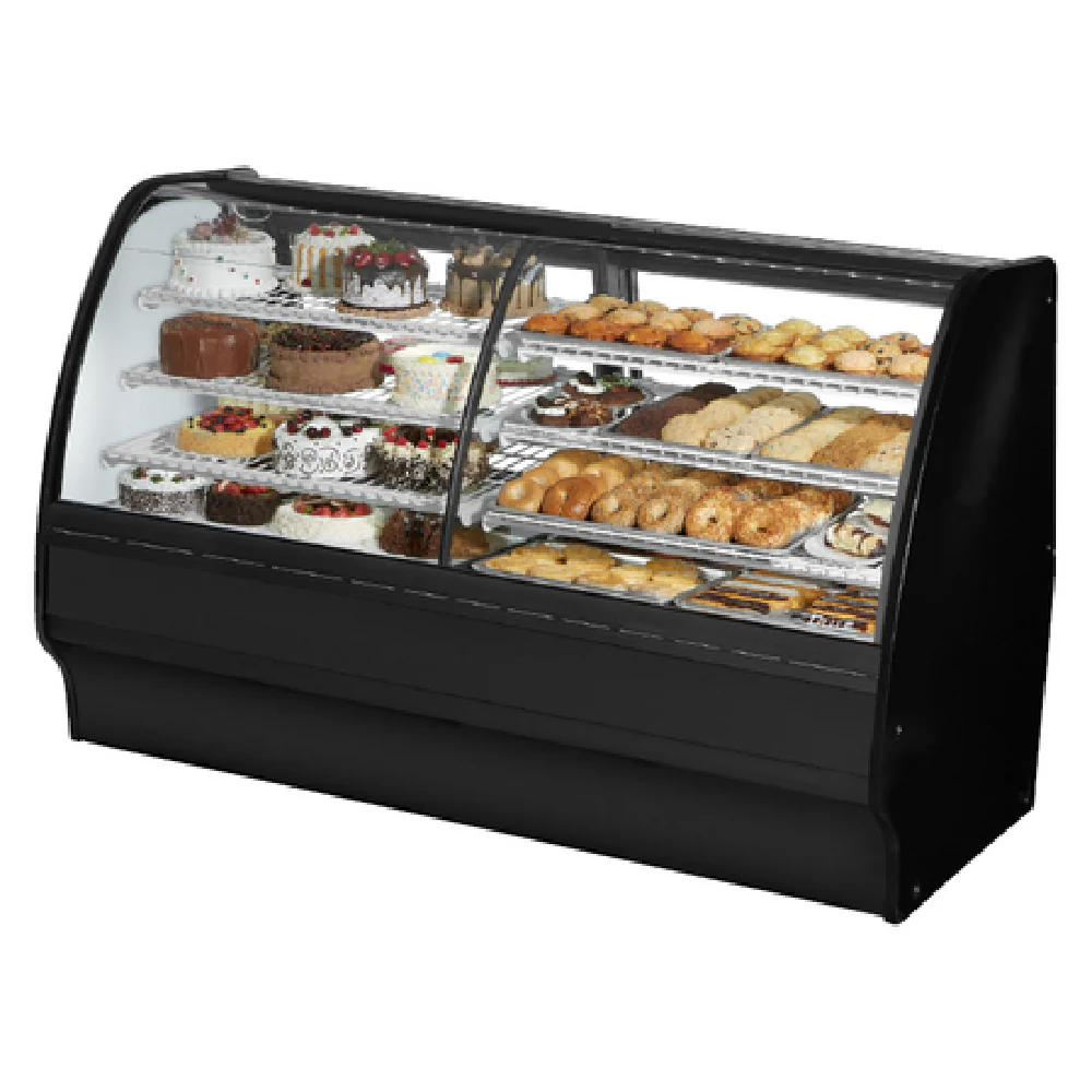 True Refrigeration TGM-DZ-77-SC/SC-S-S 77-Inch Dual Zone Glass Merchandiser Stainless Steel with LED Lighting