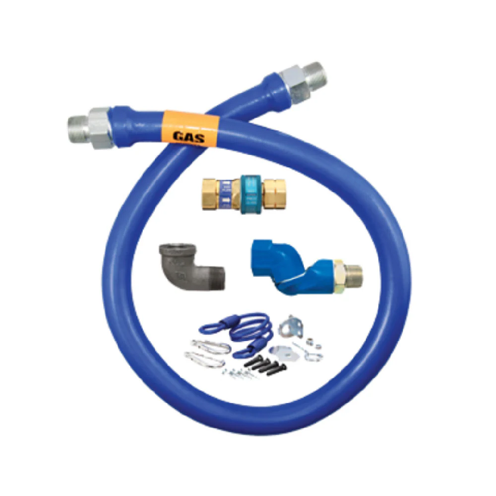 Dormont 1675BPQSR60 3/4 Inch Inside Diameter Gas Connector Hose Assembly 60 Inch with Quick Disconnect and Swivel MAX - Gas Connector Hose Kit Dormont 1675BPQSR60 3/4 Inch Inside Diameter Gas Connector Hose Assembly 60 Inch with Quick Disconnect and Swivel MAX - Gas Connector Hose Kit