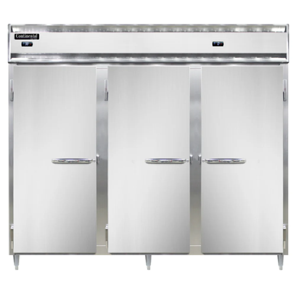 D3RFFENSA 86 Inch Continental Refrigerator Designer Line Refrigeration Electric Refrigerator Freezer Self-contained Stainless Steel with Three-section