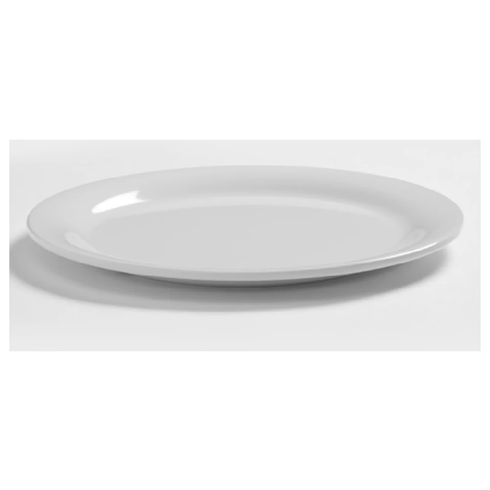 American Metalcraft DPW9WH 9 Inch Diameter Round Plate Break-Resistant White Melamine