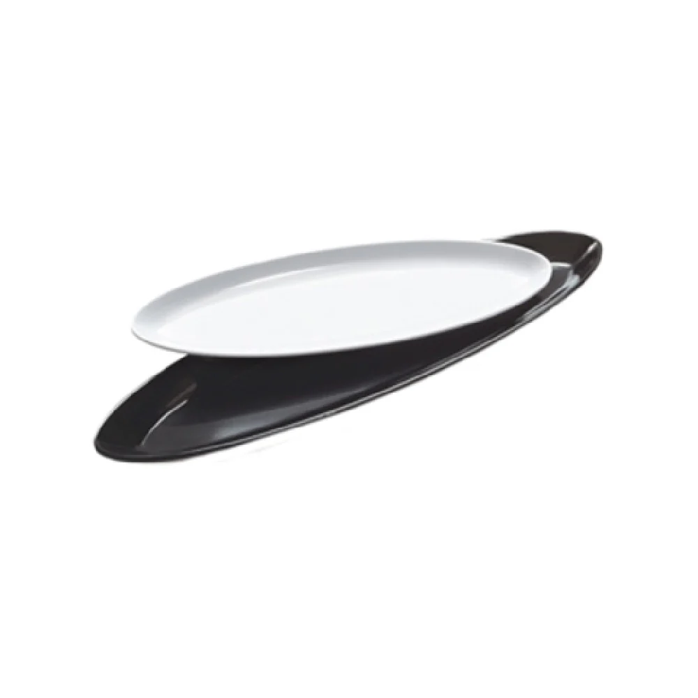 GET Enterprises ML-253-BK 1.3 Quart Melamine Black Oval Platter 21 Inch GET Enterprises ML-253-BK 1.3 Quart Melamine Black Oval Platter 21 Inch