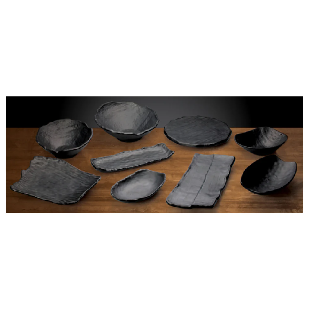 Winco WDM019-307 16 Oz Bowl Break-resistant Oval Melamine Black 10 Inch Winco WDM019-307 16 Oz Bowl Break-resistant Oval Melamine Black 10 Inch