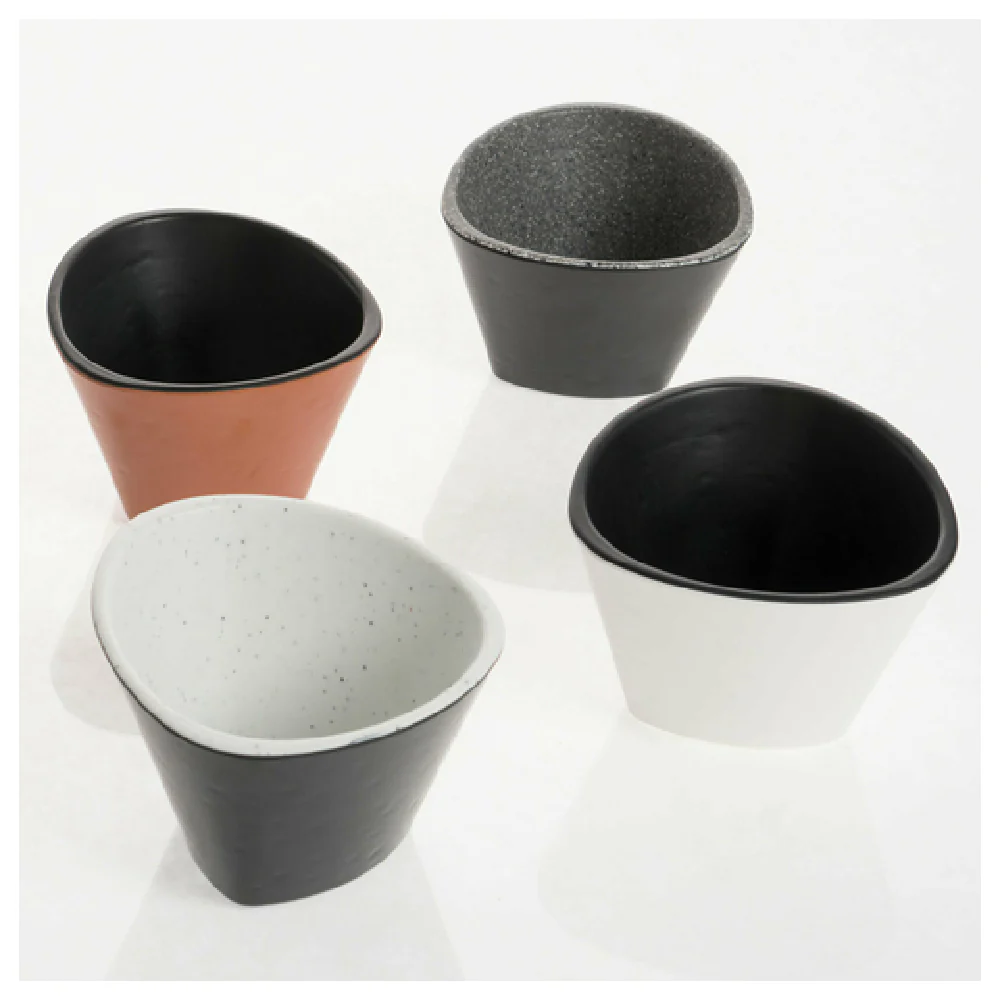 GET Enterprises RIV300 10.15 Oz Melamine Bowl Triangular Black - 48 Packs GET Enterprises RIV300 10.15 Oz Melamine Bowl Triangular Black - 48 Packs