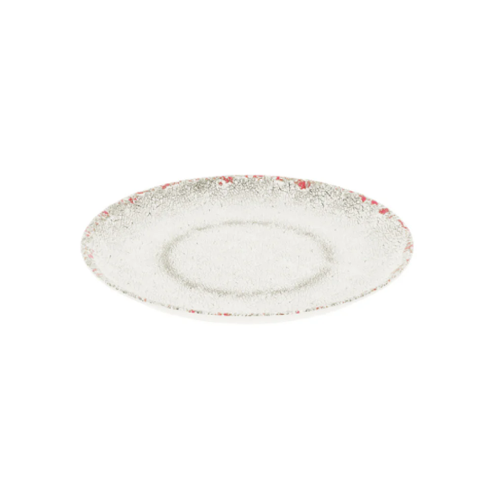 BauscherHepp TW16316 13.8 Inch Round Bowl Melamine White Distressed Crackle Glaze