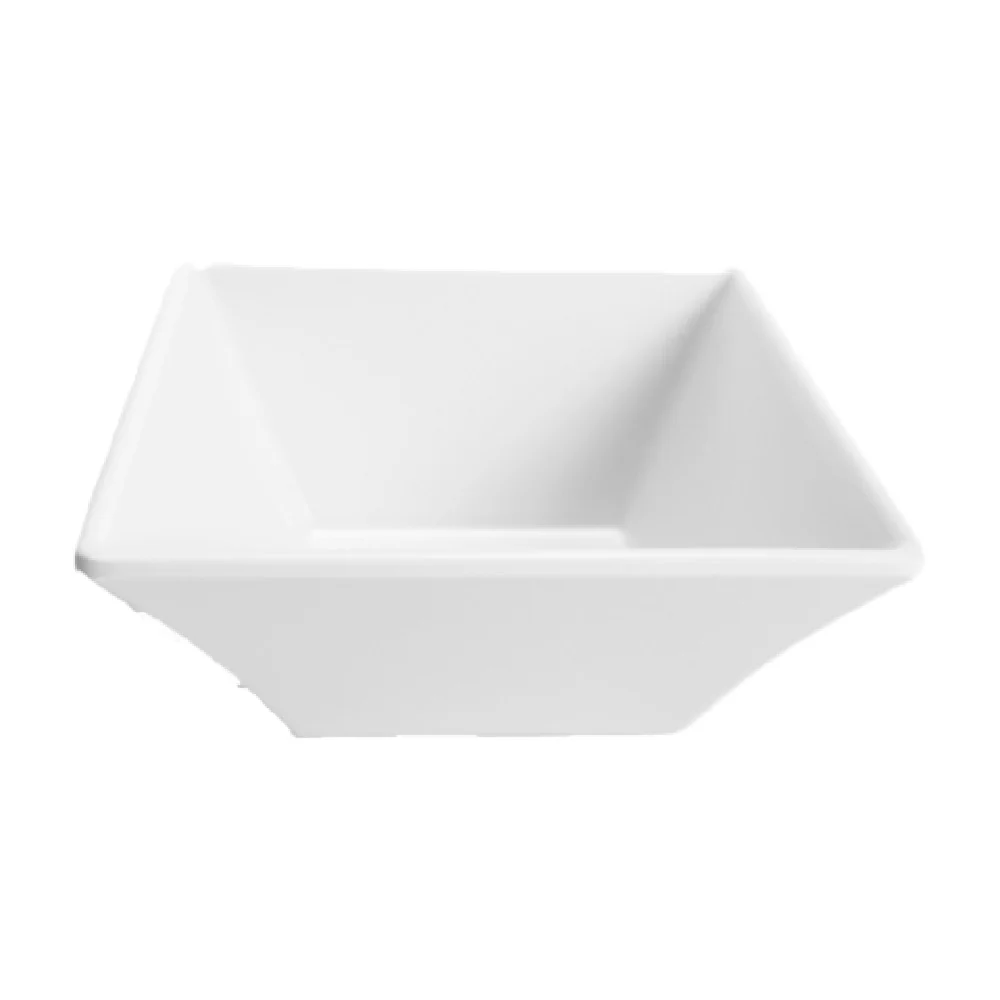 GET Enterprises DB5SQ-W 11 Oz Bowl Square Melamine White Dishwasher Safe