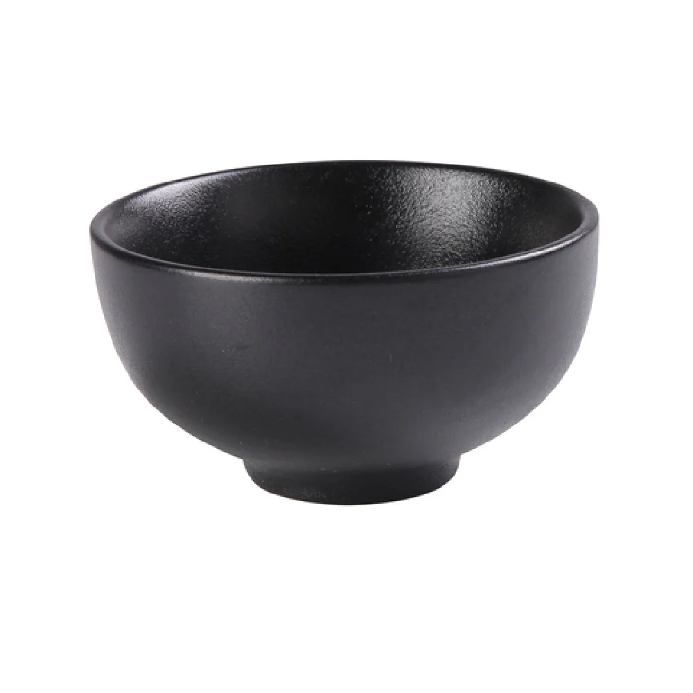 Yanco NB-804 9oz Noble Black Soup Bowl Round Porcelain Dishwasher Safe 36 Packs